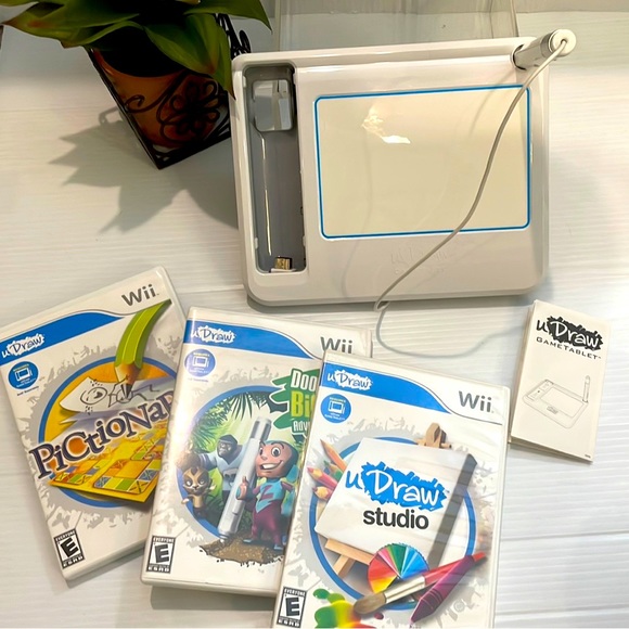 Wii U Draw Game Tablet & 3 U Draw Games: U Draw Studio, Pictionary, Doods BIG Ad - Picture 2 of 15